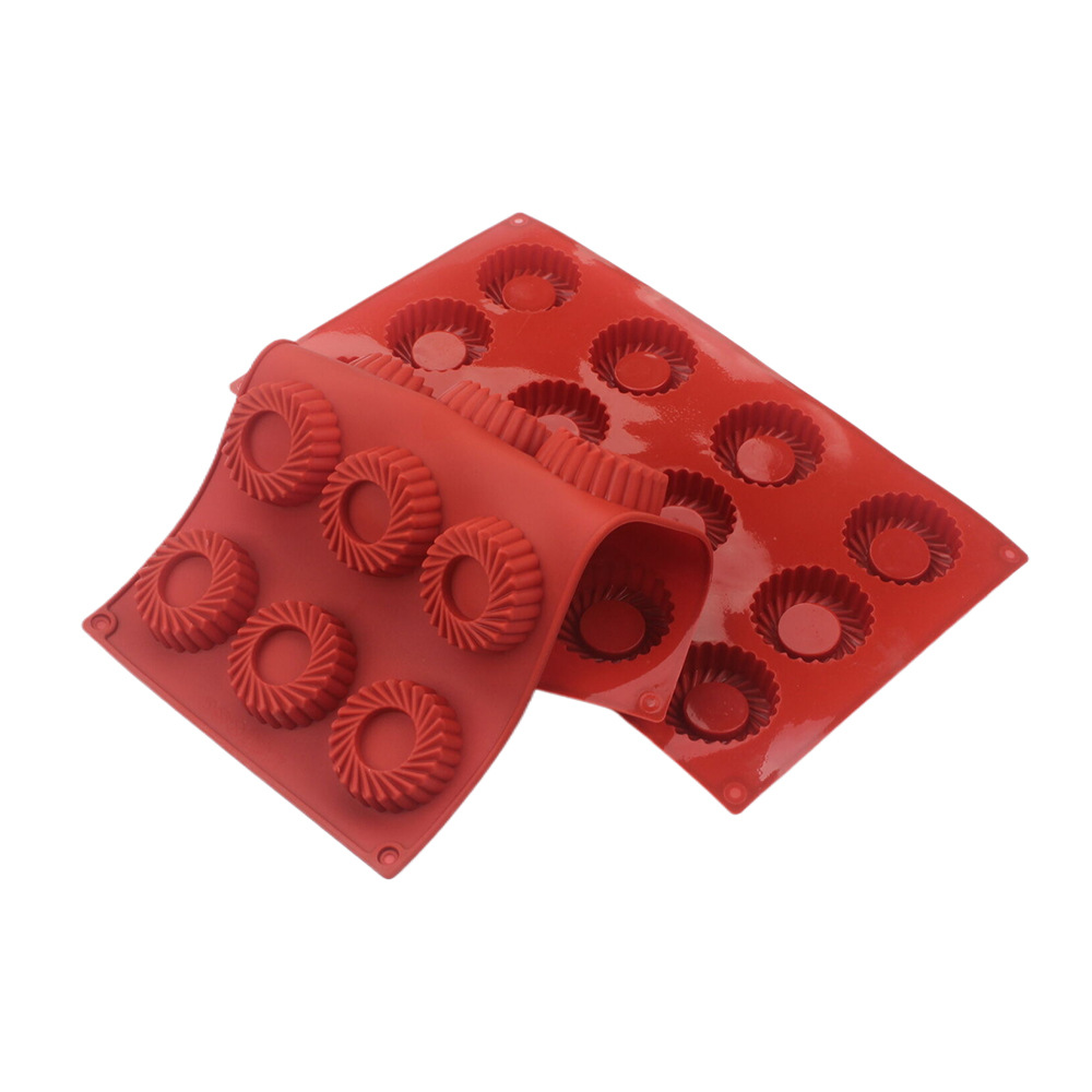 Donut Mold Silicone - 12-gaats ronde vortexvormige siliconen cakevorm, DIY