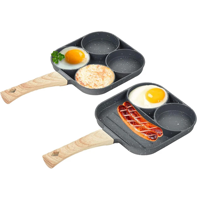 Mini Pancake Griddle - Pannenkoekenpan met 4 compartimenten voor omelet