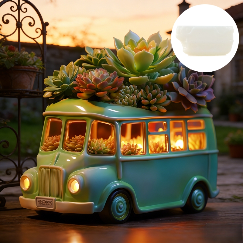 Potsticker Mold - Bus succulent planten bloempot hars siliconen