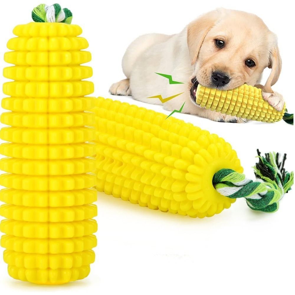 Stevige rubberen hondenspeeltj - Corn Dog Stick recensie en prijs