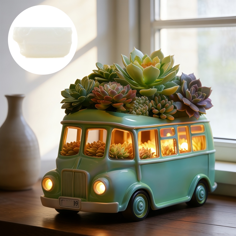 Bus succulent planten bloempot - Potsticker Mold recensie en prijs